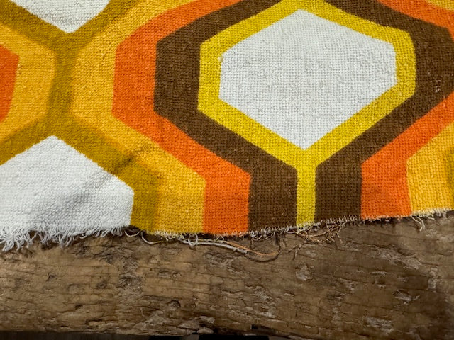 Vintage  Terry Towelling Curtain/ Fabric  #F1124  *Read info*