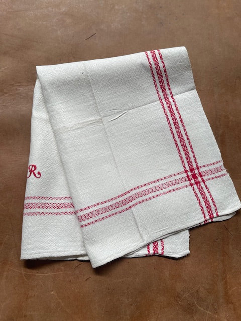 Vintage European Linen Tea Towel  #7052