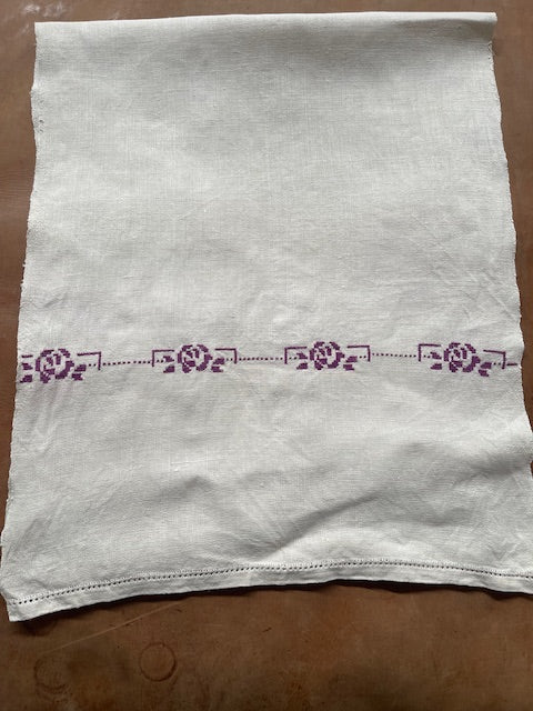 Vintage European Linen Tea Towel  #7059