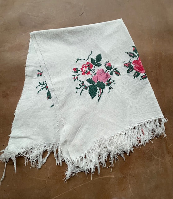 Vintage European Linen Tea Towel  #7060