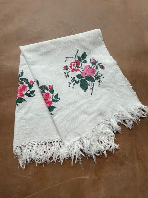 Vintage European Linen Tea Towel  #7060