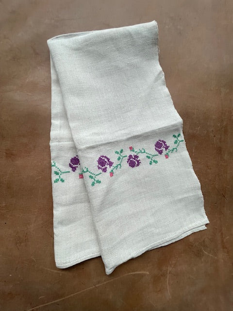 Vintage European Linen Tea Towel  #7063