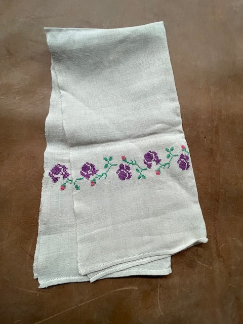 Vintage European Linen Tea Towel  #7063