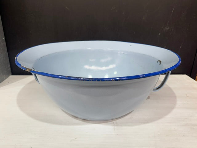 Vintage European Enamel Bakers Bowls with Handles #7341