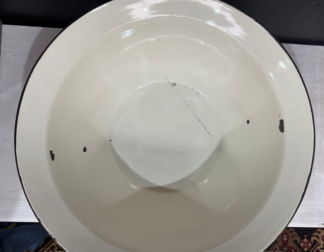 Vintage European Enamel Bakers Bowls with Handles #7343