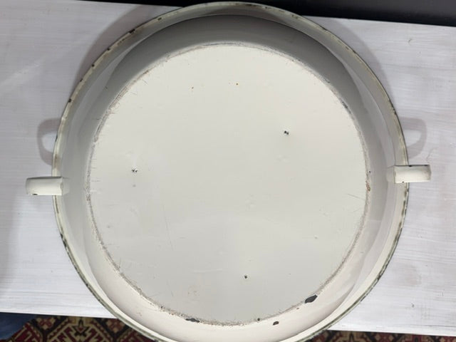 Vintage European Enamel Bakers Bowls with Handles #7343