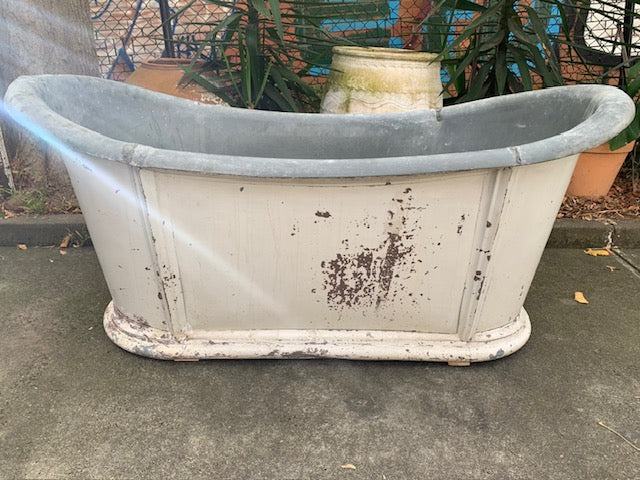 1930s   European Galvanised Bathtub #5837