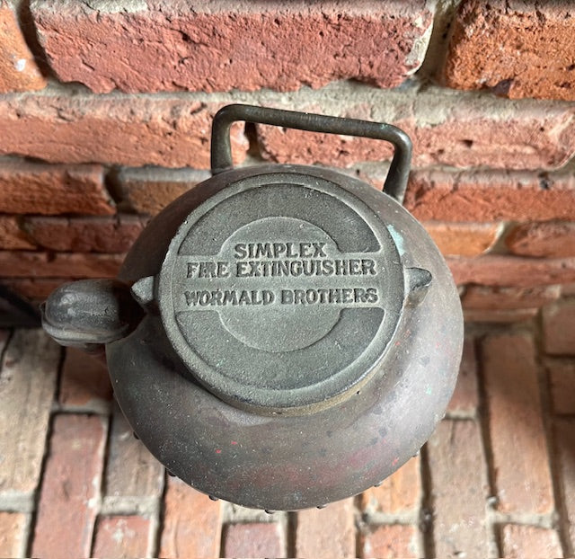 Vintage Copper Simplex Fire Extinguisher  #7072