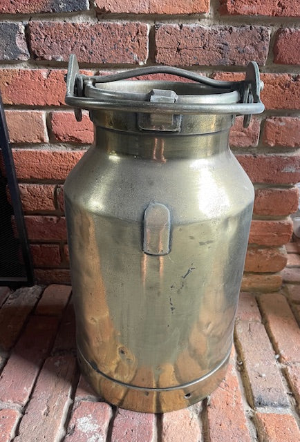 Vintage Brass Milk Can  #7073