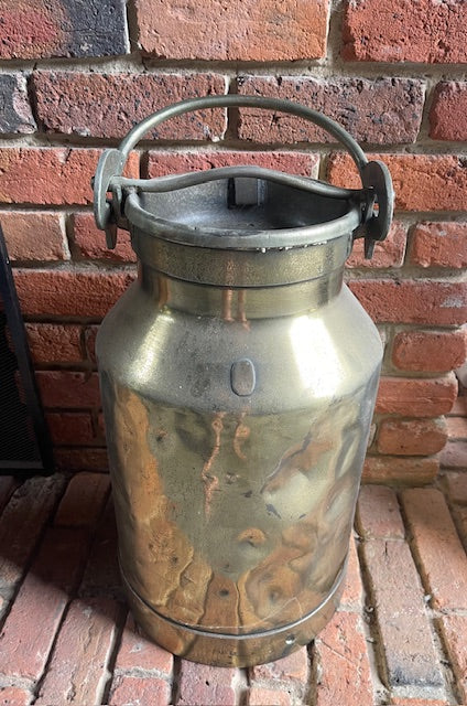 Vintage Brass Milk Can  #7073