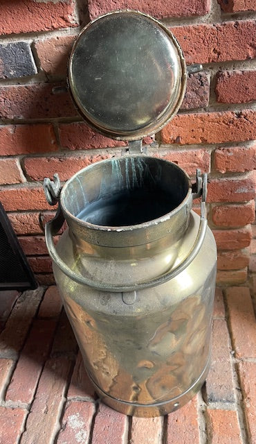 Vintage Brass Milk Can  #7073