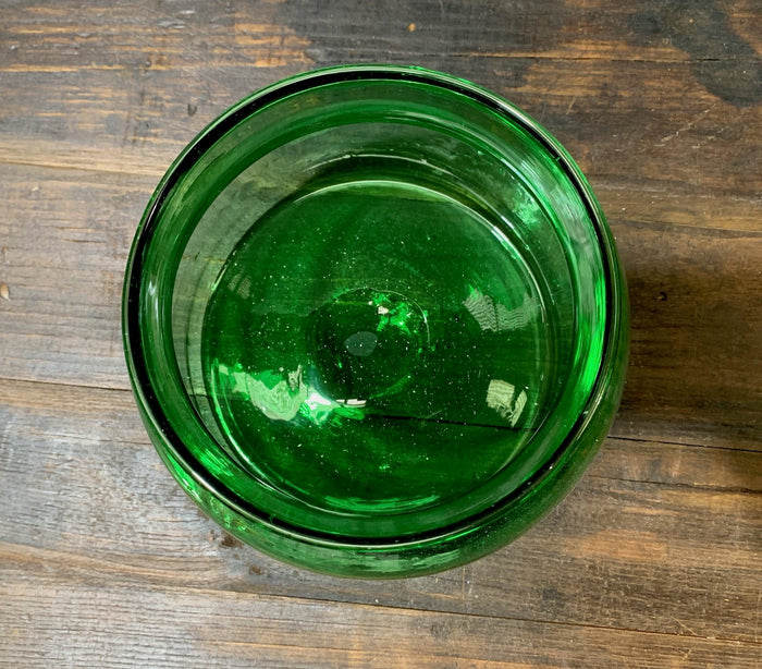 Vintage Romanian Green Glass Vase  #5604  Byron