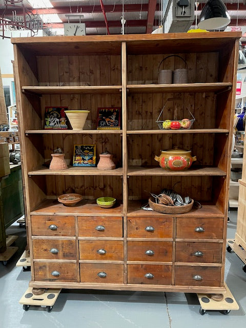 Vintage Wooden Display Cabinet  #6140