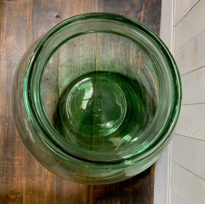 Vintage Romanian Light Green  Glass Vase  #5632  Byron