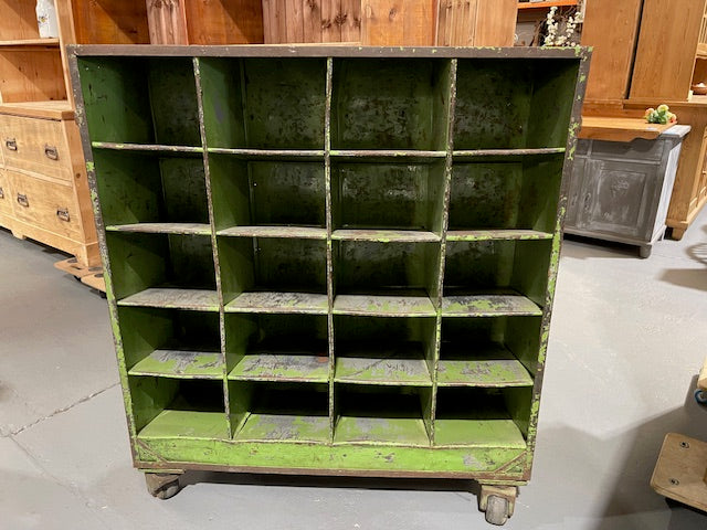 Vintage Metal Shoe Cabinet  #6142
