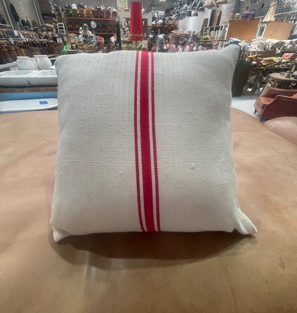 Pillow made from Vintage Grainsack Fabric #7074