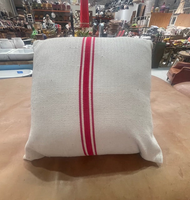 Pillow made from Vintage Grainsack Fabric #7074