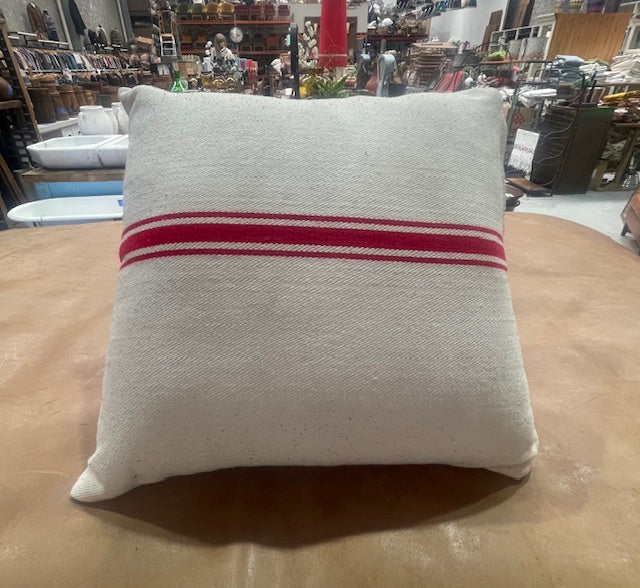 Pillow made from Vintage Grainsack Fabric #7075