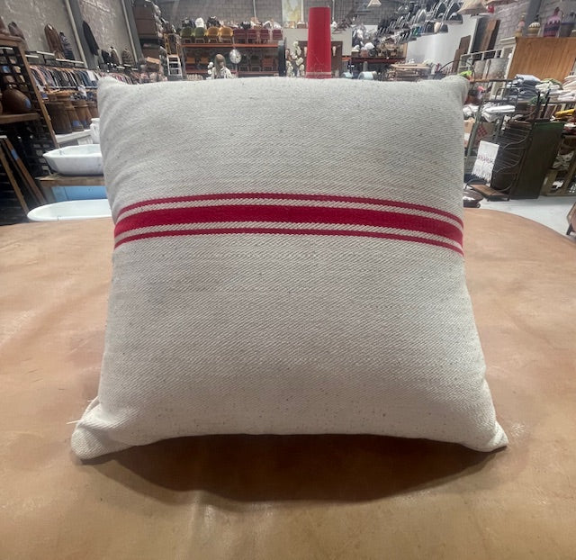 Pillow made from Vintage Grainsack Fabric #7075