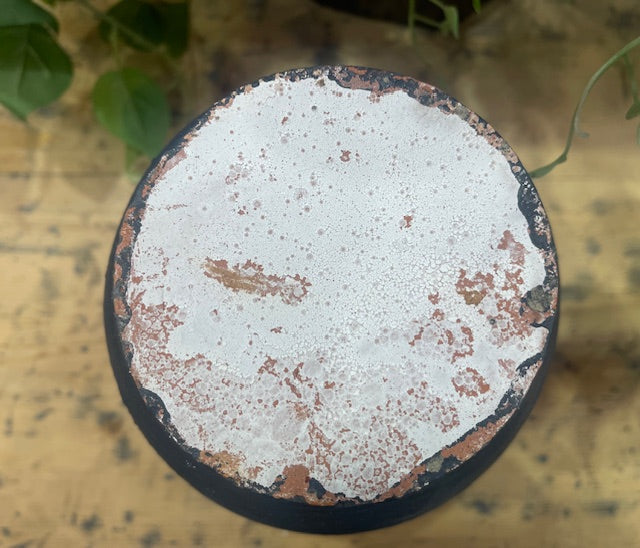 Vintage  Turkish Dark Grey Painted Terracotta  Jug  #7077