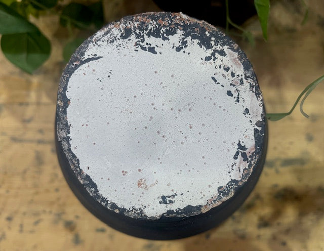 Vintage  Turkish Dark Grey Painted Terracotta  Jug  #7078