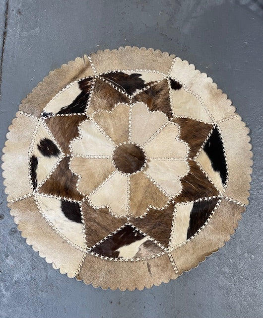 Vintage Cowhide Patchwork Rug  #6158