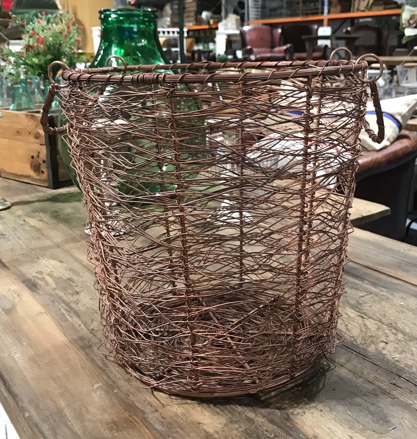 Vintage European Wire  Basket  #5687  Byron