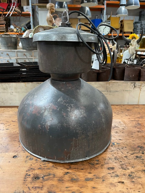 Vintage Czech Galvanised   Warehouse  Light  #6164