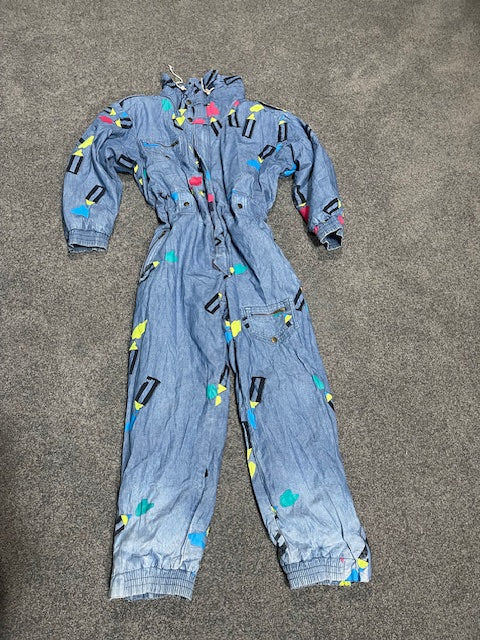 Vintage Denim  Ski  Suit #W79