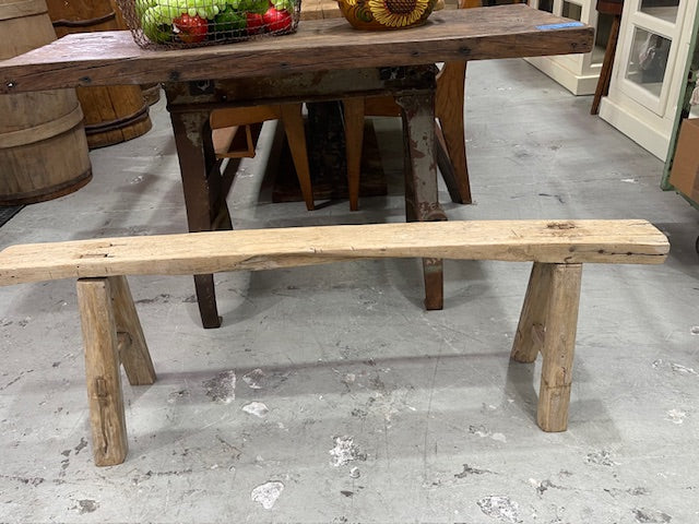 Vintage Hungarian Milking Bench Seat  #7089