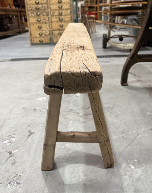 Vintage Hungarian Milking Bench Seat  #7089