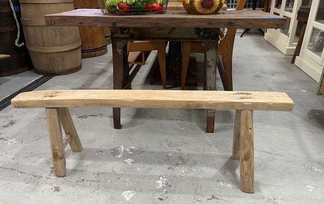 Vintage Hungarian Milking Bench Seat  #7089