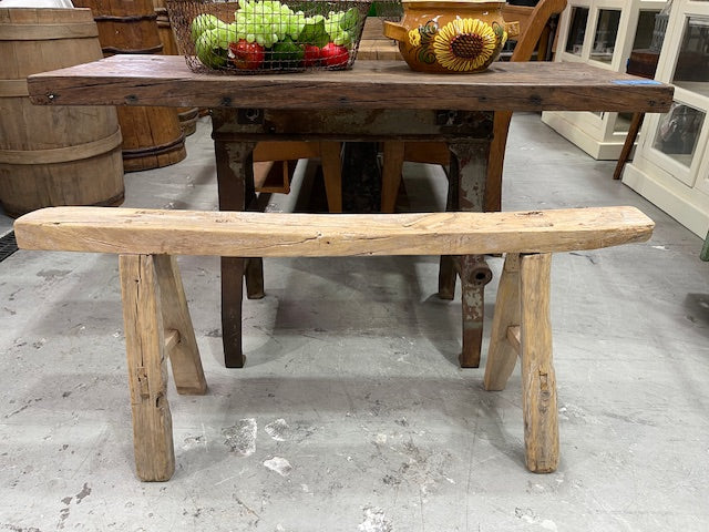 Vintage Hungarian Milking Bench Seat  #7090