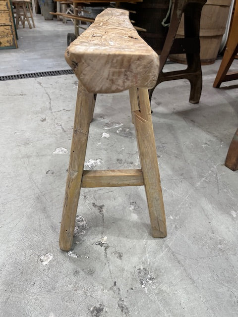 Vintage Hungarian Milking Bench Seat  #7090