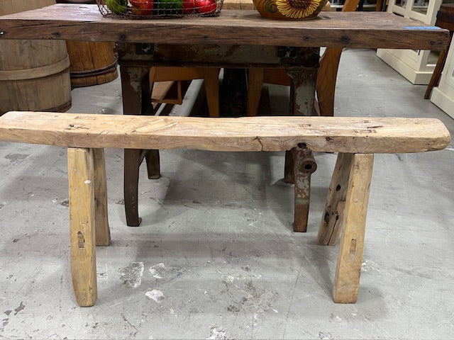 Vintage Hungarian Milking Bench Seat  #7090