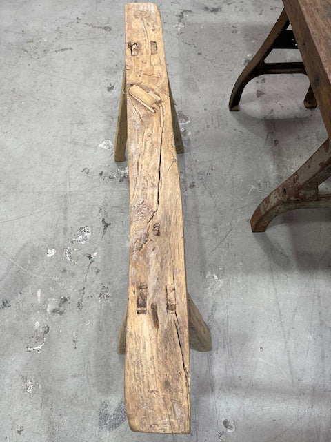 Vintage Hungarian Milking Bench Seat  #7090