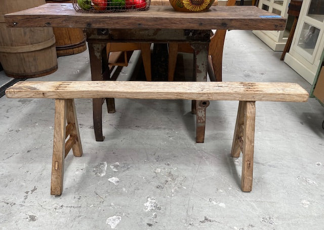 Vintage Hungarian Milking Bench Seat  #7091