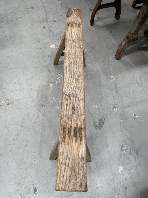 Vintage Hungarian Milking Bench Seat  #7091