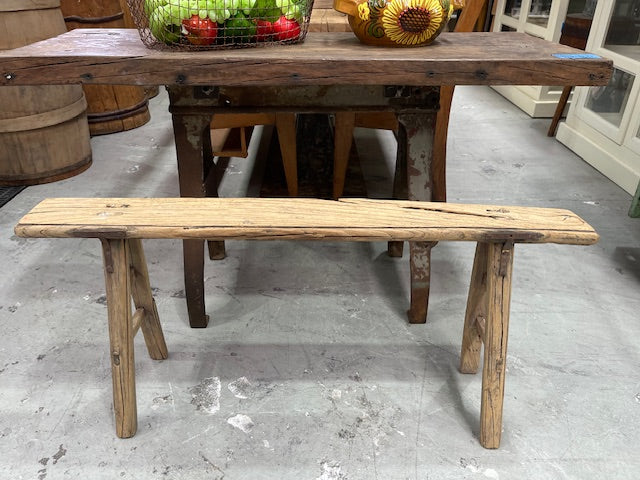 Vintage Hungarian Milking Bench Seat  #7092