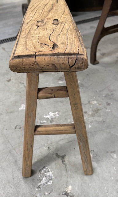 Vintage Hungarian Milking Bench Seat  #7092