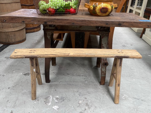 Vintage Hungarian Milking Bench Seat  #7092