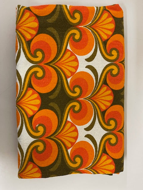 Vintage  Terry Towelling Curtain/ Fabric  #F521  FREE AUS POSTAGE