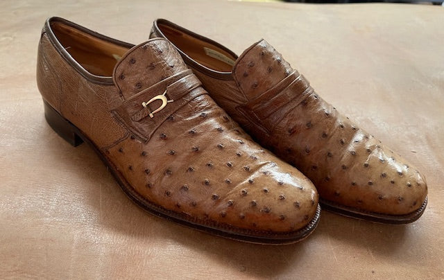 Mens Vintage Crockett & Jones Ostrich Leather  Shoes  #V100