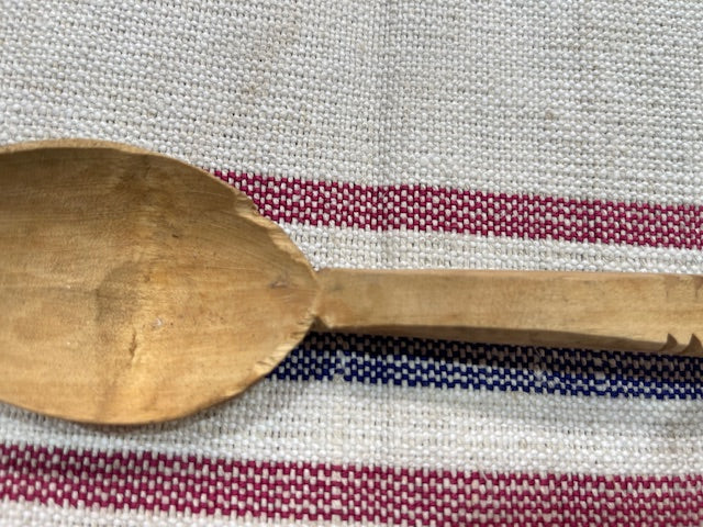 Vintage  European Handcarved  Wooden Spoon #7114
