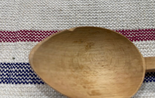 Vintage  European Handcarved  Wooden Spoon #7119