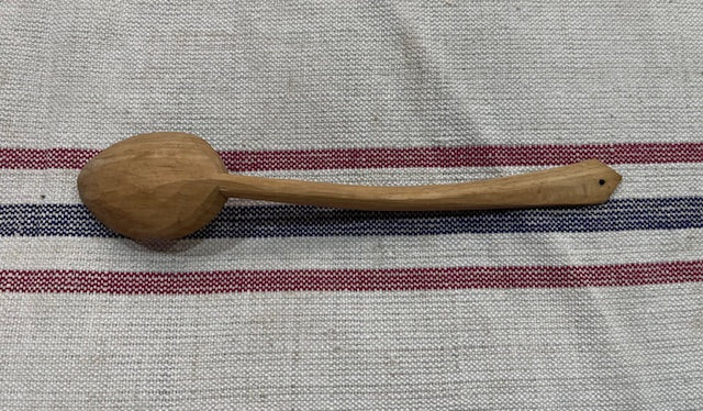 Vintage  European Handcarved  Wooden Spoon #7120