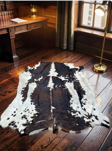 Vintage European Cowhide Rug  #7123