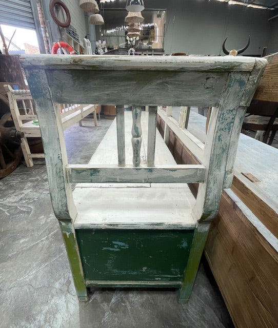 Vintage  Hungarian Box Bench Seat  #7124