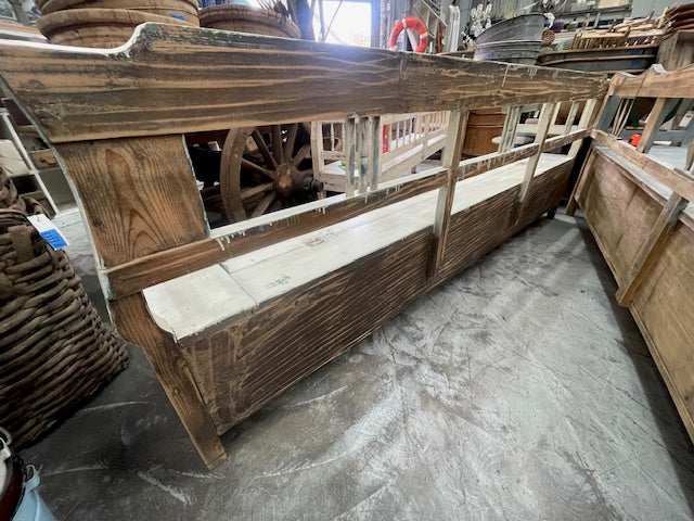 Vintage  Hungarian Box Bench Seat  #7124