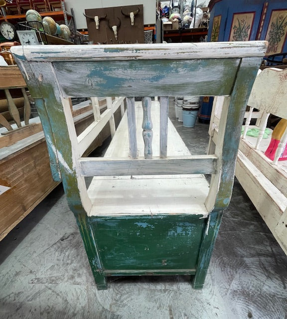 Vintage  Hungarian Box Bench Seat  #7124